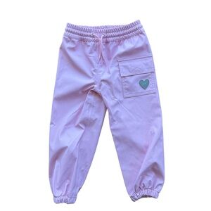 Hatley Kids' Waterproof Rain Pants Classic Pink Size 2 2T Toddler Girls